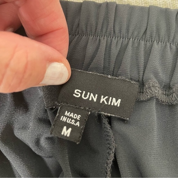 Sun Kim Andrea Pant Gray Travel Packable Trousers Size Medium - Picture 14 of 16